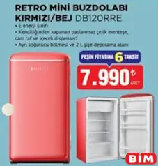 DİJİTSU DB120RRE RETRO MİNİ BUZDOLABI KIRMIZI BEJ fiyat ve kampanya bilgisi